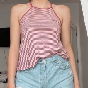 Hollister Striped Magenta Tank Top in size XS